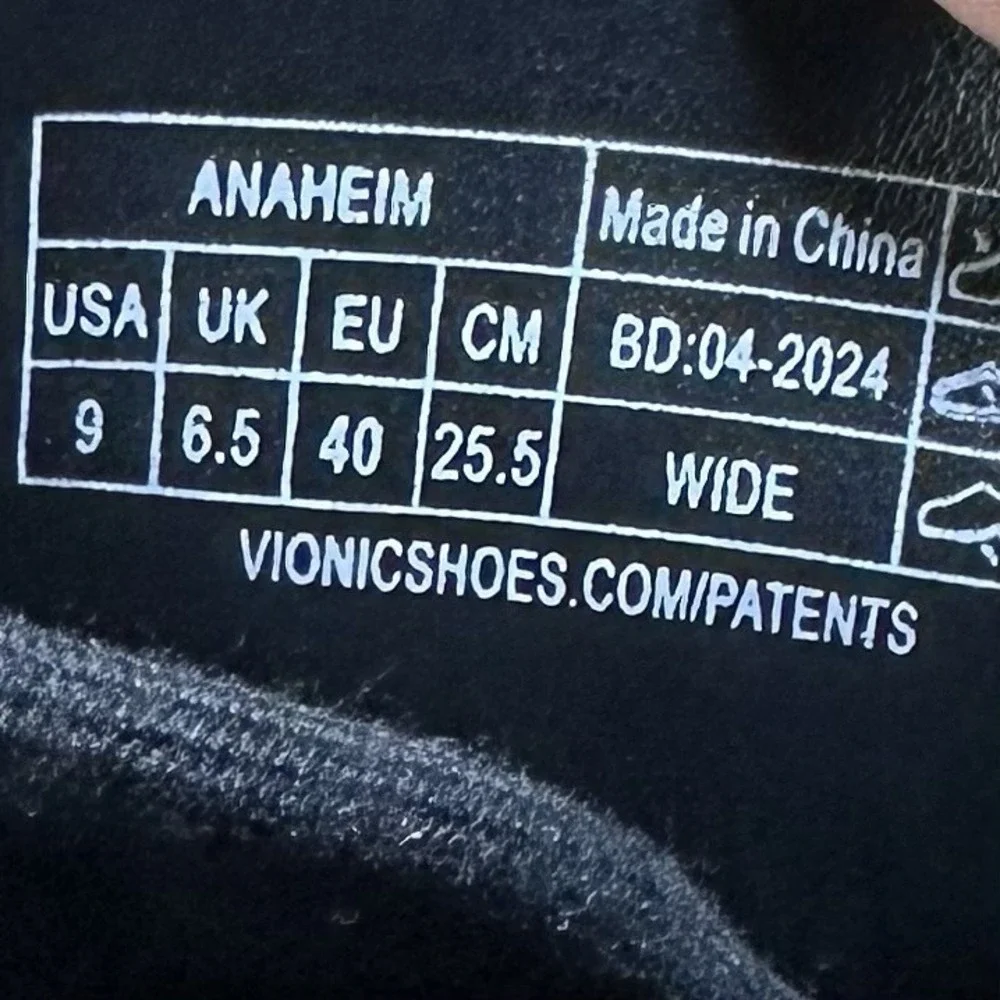Vionic Anaheim Shoes Women's Oxford Wedge Derby Shoes Black Women's‎ 9 W Leather